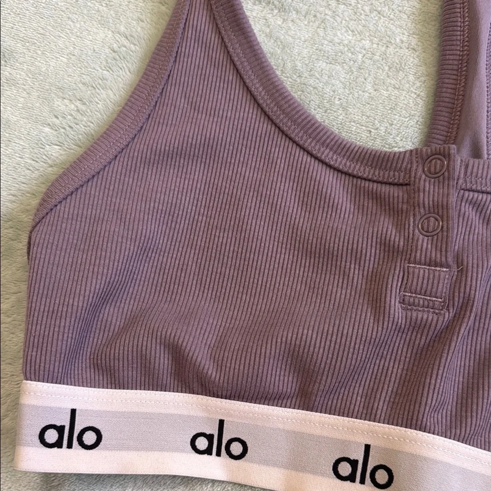 ALO Yoga Purple Sports Bra - Picture 3 of 4